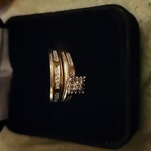 Ym engagement ring with clear stones.